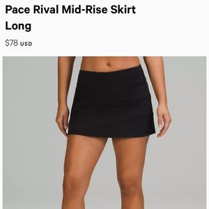 Sz 2 Pace Rival Mid-Rise Skirt